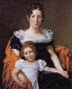 Jacques-Louis David The Comtesse Vilain XIIII and Her Daughter oil painting reproduction